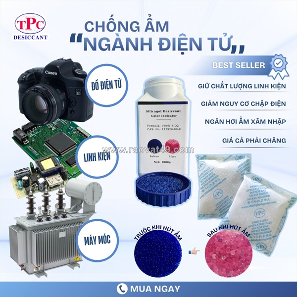 Vì sao linh kiện điện tử cần gói hút ẩm khi đóng gói?