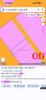 Vị trí đẹp - giá tốt - bán đất thổ cư long điền – long đất - bà rịa vũng tàu