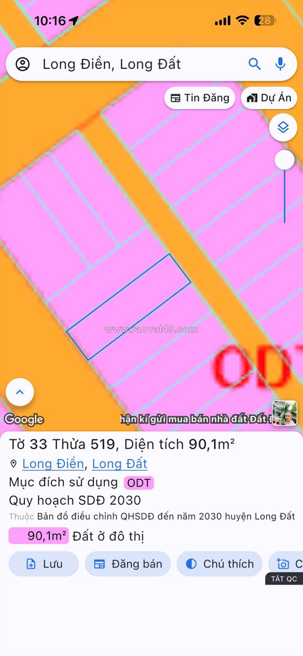 Vị trí đẹp - giá tốt - bán đất thổ cư long điền – long đất - bà rịa vũng tàu