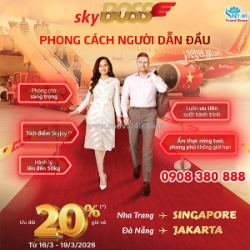 Vietjet ưu đãi vé skyboss đi singapore & indonesia