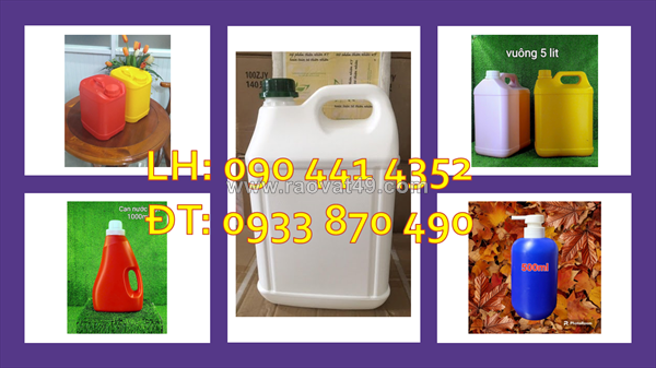 Vỏ can nhựa 2 lít đựng axit yếu đến trung bình, can nhựa 2l vuông