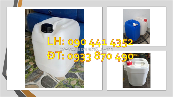Vỏ can nhựa 30 lít dày, can nhựa trắng 25 lít vuông giá bao nhiêu