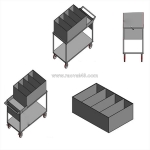 Xe đẩy 2 tầng kt: w550xd1100xh650