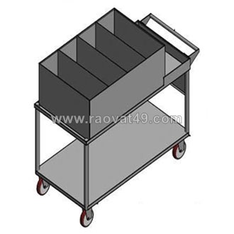 Xe đẩy 2 tầng kt: w550xd1100xh650