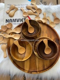 Xưởng cung cấp mâm gỗ spa nail - khắc laser logo theo yêu cầu - giá tốt tận xưởng