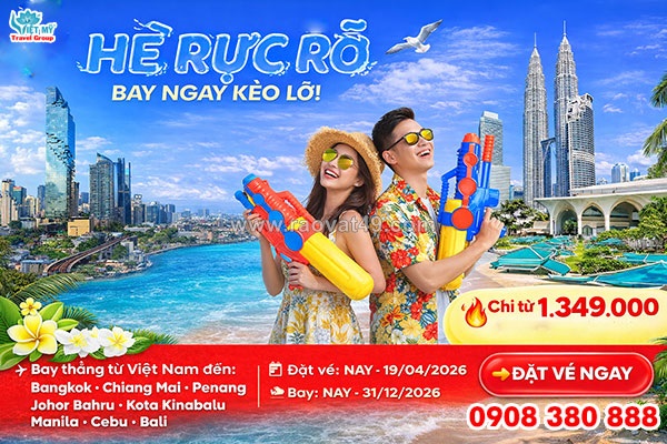 Airasia ưu đãi vé máy bay hè rực rỡ
