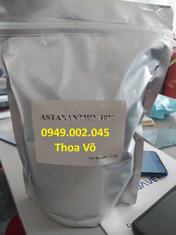 Astaxanthin 10% gói 1kg – tăng màu đỏ tôm cá, chống oxy hóa mạnh, tăng sức đề kháng