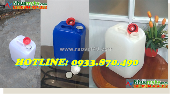 Bán can nhựa 10 lít nắp garenti thoát khí, can nhựa 20l đựng đồ uống có gas, can nhựa 25 lít đựng hóa chất màu đỏ