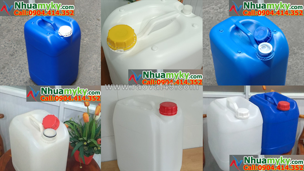 Bán can nhựa 10 lít nắp garenti thoát khí, can nhựa 20l đựng đồ uống có gas, can nhựa 25 lít đựng hóa chất màu đỏ