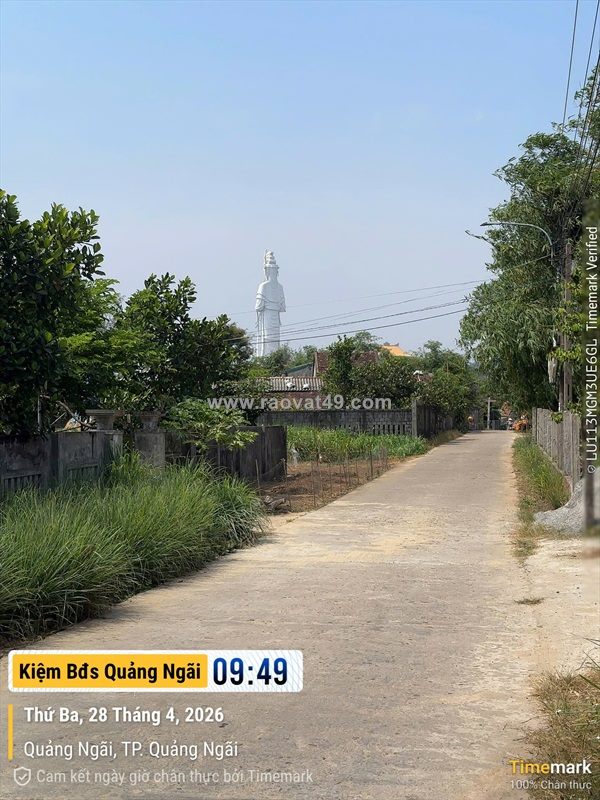 Bán đất tịnh khê 120mv(6x20) đường 5m thông, sổ hồng riêng, giá 1090 triệu tlcc