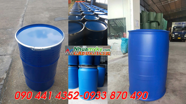 Bán thùng phuy sắt đựng dung môi, vỏ thùng phuy sắt đựng nhiên liệu