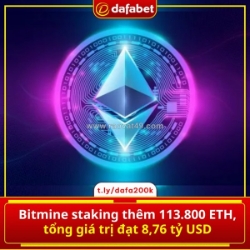 Bitmine tiếp tục “bơm lực” vào eth 🚀