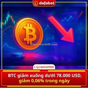 Btc vừa trượt xuống dưới mốc 78.000 usd 👀