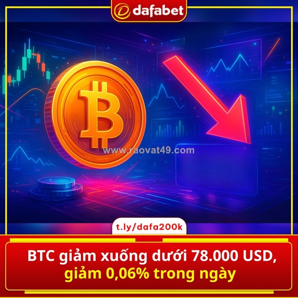 Btc vừa trượt xuống dưới mốc 78.000 usd 👀