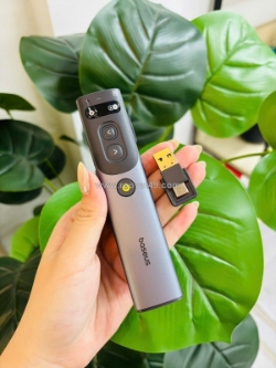 Bút trình chiếu baseus orange dot ai voice – xám