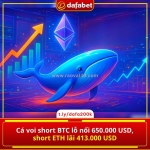 Cá voi “toang” với btc, gỡ gạc bằng eth?