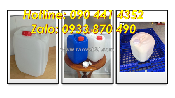 Can 10 lít dày đựng chất tẩy 60%, can nhựa 20l màu xanh lá, can 25 lít màu vàng 4 nút chống trượt