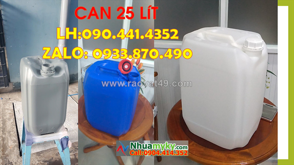 Can 10 lít trong đựng thực phẩm, can nhựa 20 lít đựng rượu, can nhựa 25 lít đựng sữa bò tươi