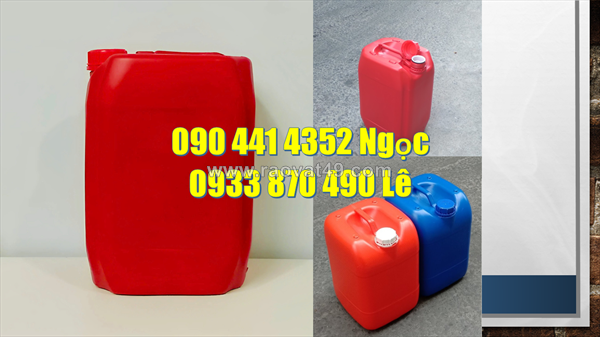 Can 30 lít vuông đựng hóa chất nồng độ mạnh, can nhựa 30 lít đựng hóa chất ngành giày, dệt