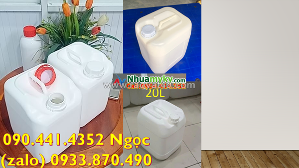 Can nhựa 10 lít dày, can 20 lít trắng, can nhựa 25 lít xanh, can hóa chất 30 lít tại sài gòn