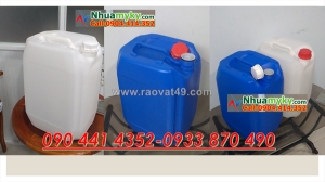 Can nhựa 20 lít xuất khẩu trung gian hóa chất, can nhựa 10 lít đựng hóa chất phụ trợ