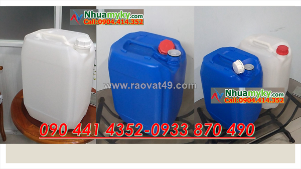 Can nhựa 20 lít xuất khẩu trung gian hóa chất, can nhựa 10 lít đựng hóa chất phụ trợ