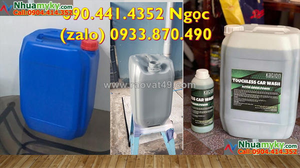 Can nhựa 25 lít đựng nước cất, can vuông 20 lít đựng chất hỗn hợp, can nhựa 30 lít đựng hóa chất vô cơ