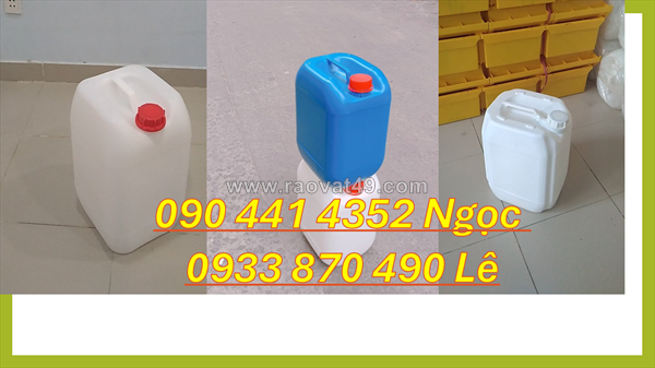 Can nhựa 25 lít đựng thuốc diệt côn trùng, can nhựa vuông 30 lít đựng thuốc tẩy