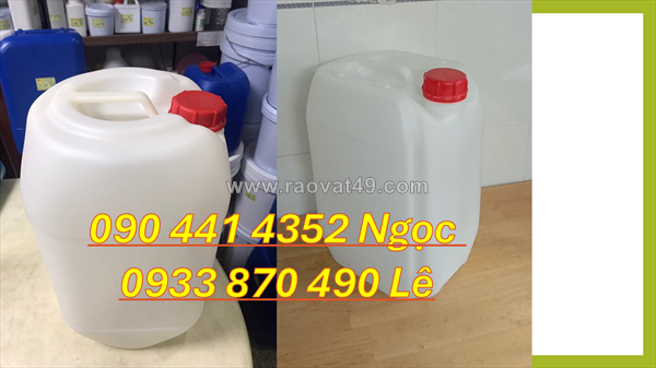 Can nhựa 25 lít đựng thuốc diệt côn trùng, can nhựa vuông 30 lít đựng thuốc tẩy