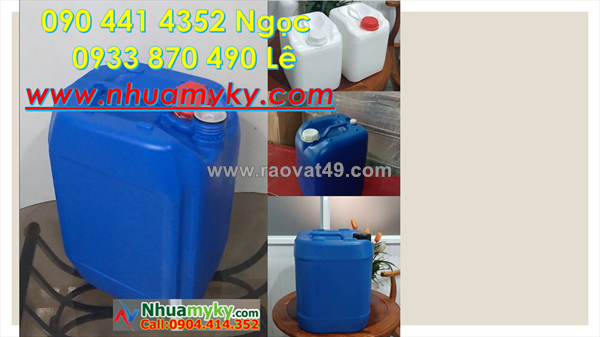 Can nhựa 30 lít đựng chất sàng lọc, can nhựa 25 lít đựng nông dược, can 20 lít vuông đựng kiềm