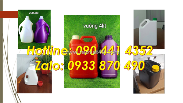 Can nhựa 3.6 lít đựng nước lau sàn, vỏ can nhựa 3.8 lít đựng nước giặt công nghiệp