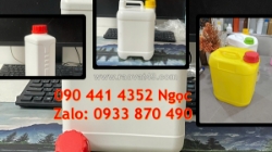 Can nhựa 4 lít đựng nhớt, can nhựa 4 lít đựng có vòi ấn, can 4 lít đựng hóa chất