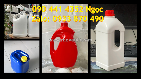 Can nhựa 4 lít đựng nhớt, can nhựa 4 lít đựng có vòi ấn, can 4 lít đựng hóa chất