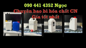 Can nhựa 5 lít đựng nước giặt organic, can nhựa 2 lít đựng thuốc tẩy, can nhựa 1 lít đựng nước rửa tay