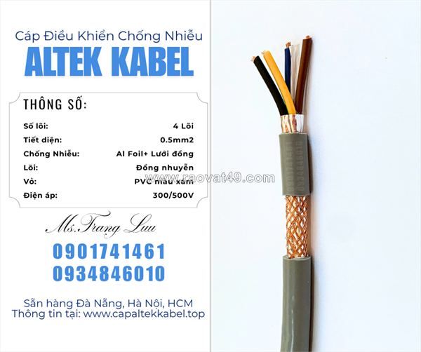 ​​​​​​​cáp 4x0.5 chống nhiễu altek kabel sẵn bắc ninh, bắc giang, hưng yên, thanh hóa