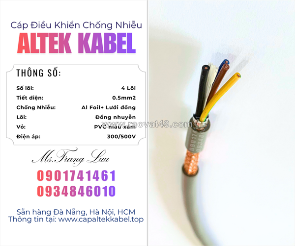 ​​​​​​​cáp 4x0.5 chống nhiễu altek kabel sẵn bắc ninh, bắc giang, hưng yên, thanh hóa
