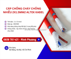 Cáp chống cháy chống nhiễu 2x1.5mm2: báo giá & ứng dụng mới nhất 2026