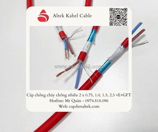 Cáp chống cháy chống nhiễu fr 2x1.5