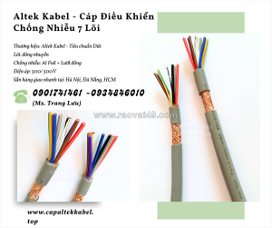 Cáp điện, cáp điều khiển chống nhiễu 7x0.5, 7x0.75, 7x1.0, 7x1.5
