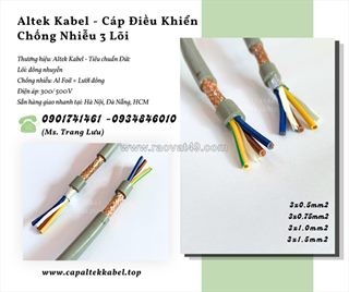 Cáp điều khiển 3x0.5/3x0.75/3x1.0/3x1.5 - altek kabel