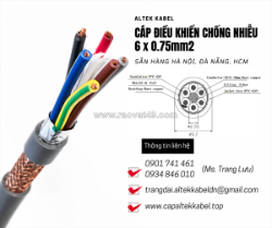 Cáp điều khiển altek kabel 6x0.75 chống nhiễu sẵn hà nội, hưng yên, bắc ninh