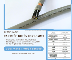 Cáp điều khiển chống nhiễu 20x1.0 hà nội, đà nẵng, sài gòn altek kabel chính hãng