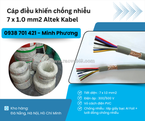 Cáp điều khiển có lưới chống nhiễu 7x1.0mm2 giao ngay hồ chí minh, bình dương