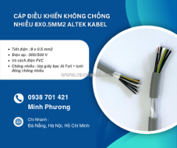 Cáp điều khiển không chống nhiễu 8x0.5mm² – giá tốt, chất lượng ổn định cho hệ thống công nghiệp