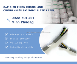 Cáp điều khiển không lưới chống nhiễu 8x1.5mm² altek kabel và ứng dụng thực tế