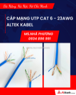 Cáp mạng cat6 altek kabel 23awg - lõi đồng 100% siêu bền, truyền tải tốc độ cao nghệ an, thanh hóa, hà tĩnh