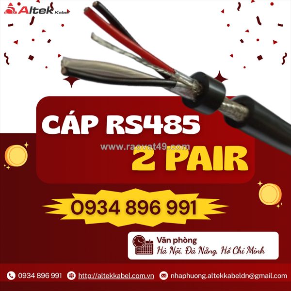 Cáp rs485 2 pair  awg – chiết khấu cực cao tại khánh hòa, gia lai, bình định