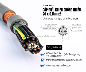 Cáp tín hiệu báo cháy chống nhiễu 20x0.5 altek kabel sẵn hà nội, đà nẵng, sài gòn