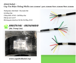 Cáp tín hiệu chống nhiễu 2x0.22/4x0.22/6x0.22/8x0.22 - shield alarm cable