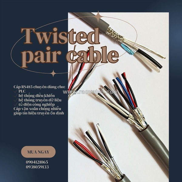 Cáp tín hiệu chuẩn xoắn đôi (twisted pair).